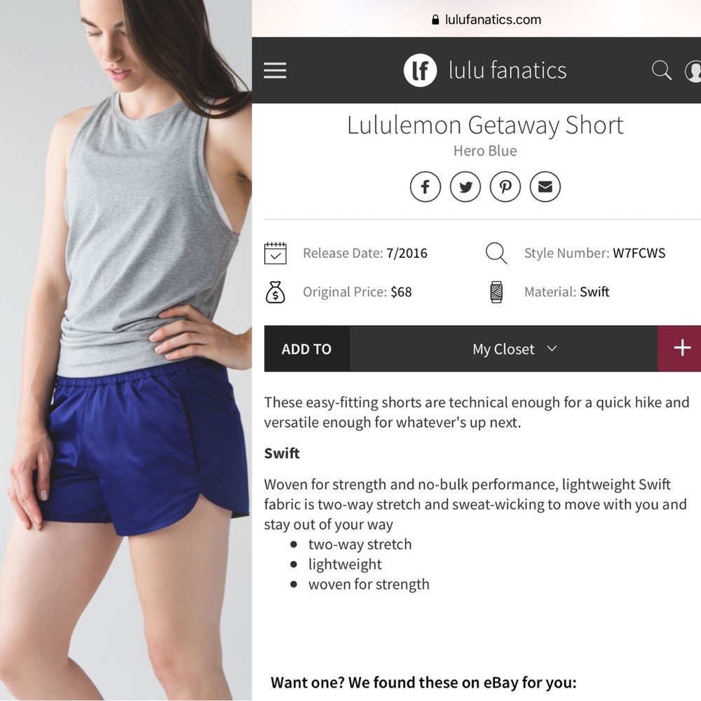 Lululemon Getaway Short - Picture 10 of 10